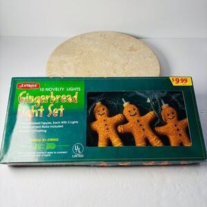 Vintage Gingerbread Man Light String Set of 5 with 2‎ Lights Each JoyBrite Retro